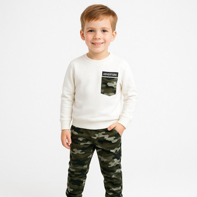 FROQUILIZ Baby Boys Party(Festive) T-shirt Pant(White)
