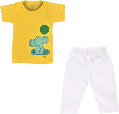 LULA Baby Boys & Baby Girls Casual T-shirt Pant(Multicolor)