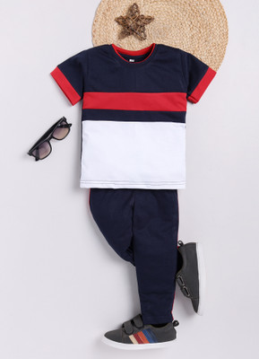 carrydreams Boys Casual T-shirt Trouser(RED)