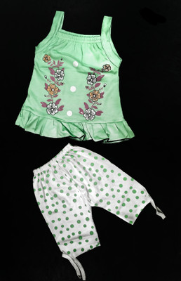 Minionsfashions Baby Girls Casual Top Capri(green)