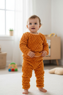 GLAMOUR WORLD GARMENTS Baby Boys & Baby Girls Mickey Casual Sweatshirt Sweatpant(brown)