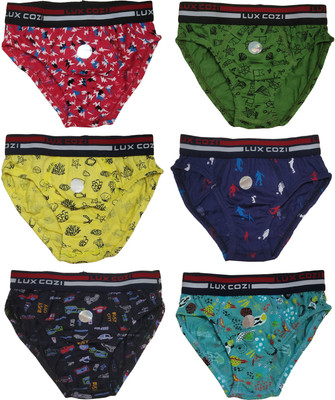 LUX cozi Brief For Boys(Multicolor Pack of 6)