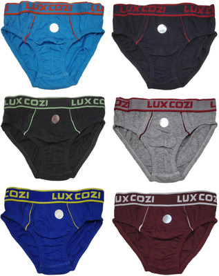 LUX cozi Brief For Boys(Multicolor Pack of 6)