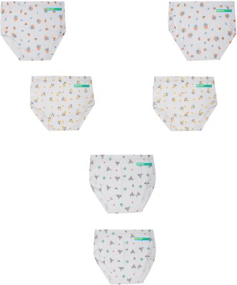 Yellow Chilli Brief For Boys(White Pack of 6)