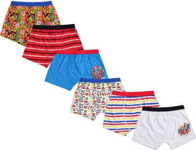 Red Rose Brief For Boys(Multicolor Pack of 6)