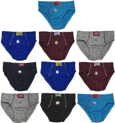 LUX cozi Brief For Boys(Multicolor Pack of 10)