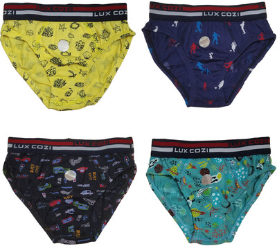 LUX cozi Brief For Boys(Multicolor Pack of 4)
