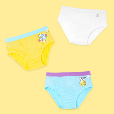 Superbottoms Brief For Boys(Multicolor Pack of 3)