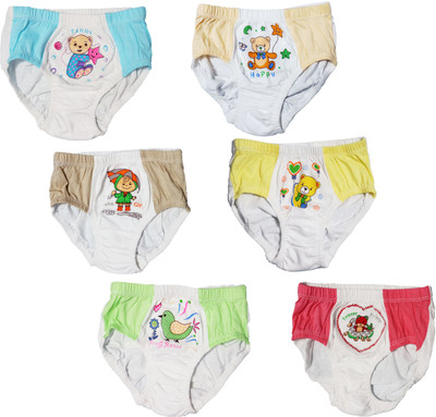 Yuneek Brief For Baby Boys(Multicolor Pack of 6)