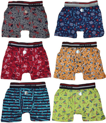 LUX cozi Brief For Boys(Multicolor Pack of 6)