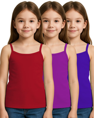 Samvar Camisole For Baby Girls(Multicolor, Pack of 3)