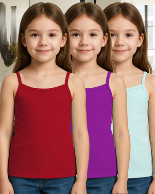Beach Curve Camisole For Baby Girls(Multicolor, Pack of 3)