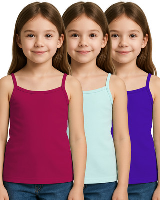 Aamarsh Camisole For Baby Girls(Multicolor, Pack of 3)