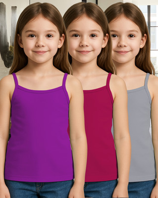 Beach Curve Camisole For Baby Girls(Multicolor, Pack of 3)