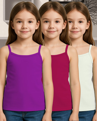 Samvar Camisole For Baby Girls(Multicolor, Pack of 3)