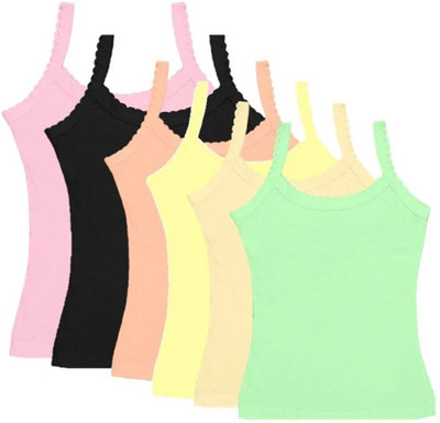 Kakkad Camisole For Girls(Multicolor, Pack of 6)