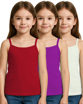 Beach Curve Camisole For Baby Girls(Multicolor, Pack of 3)