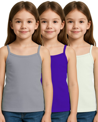 Samvar Camisole For Baby Girls(Multicolor, Pack of 3)