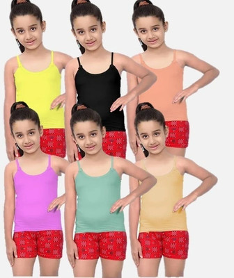 SaiB Camisole For Girls(Multicolor, Pack of 6)