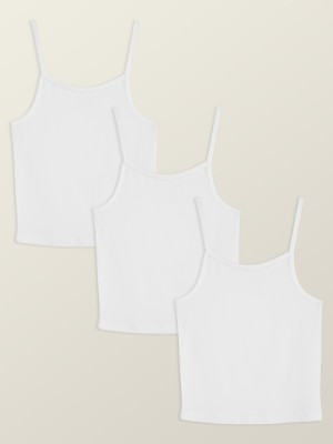 XY Life Camisole For Girls(White, Pack of 3)