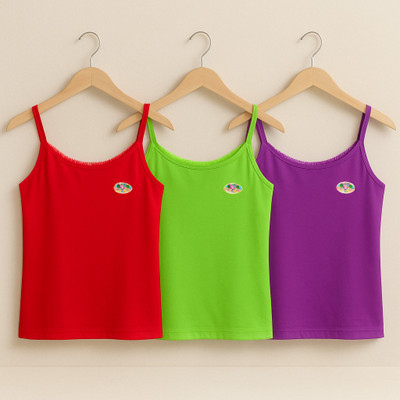 GG CREATION Camisole For Girls(Multicolor, Pack of 3)