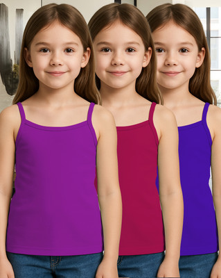 Beach Curve Camisole For Baby Girls(Multicolor, Pack of 3)