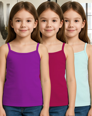 Aamarsh Camisole For Baby Girls(Multicolor, Pack of 3)