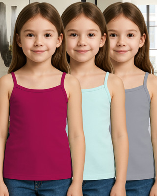 Beach Curve Camisole For Baby Girls(Multicolor, Pack of 3)