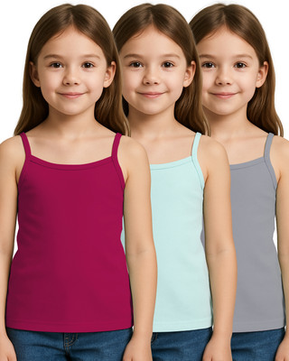 Beach Curve Camisole For Baby Girls(Multicolor, Pack of 3)