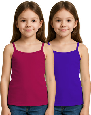 Samvar Camisole For Baby Girls(Pink, Pack of 2)