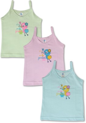 FUNNY BEAR Camisole For Baby Girls(Multicolor, Pack of 3)