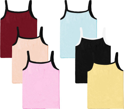 Kidzkloset Camisole For Girls(Multicolor, Pack of 6)
