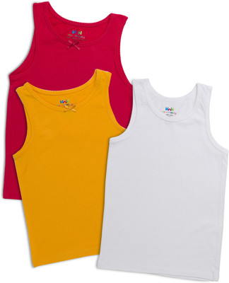 hipnhappy Camisole For Girls(Orange, Pack of 3)