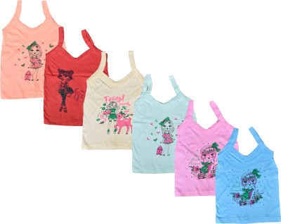 NEW TRINATH HOSIERY Camisole For Girls(Multicolor, Pack of 6)