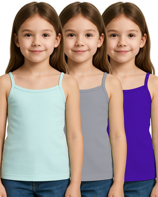 Samvar Camisole For Baby Girls(Multicolor, Pack of 3)