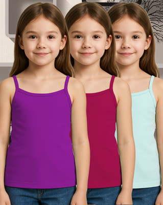 Aamarsh Camisole For Baby Girls(Multicolor, Pack of 3)