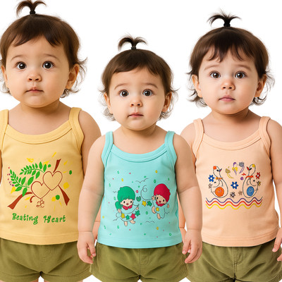 SKYMADV Camisole For Baby Girls(Multicolor, Pack of 3)
