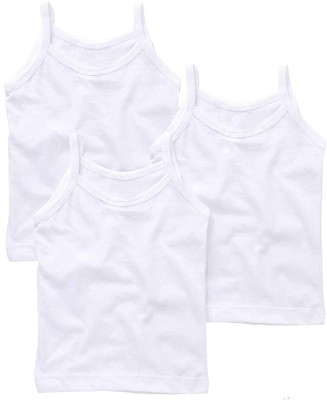 Angaakar Clothings Camisole For Baby Girls(White, Pack of 3)