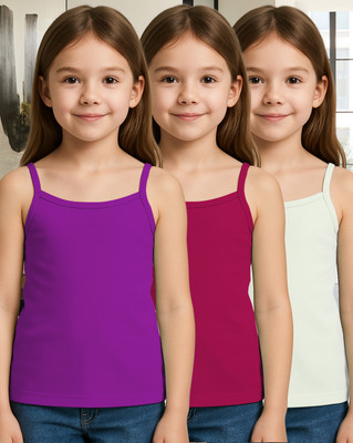 Cup's-In Camisole For Baby Girls(Multicolor, Pack of 3)