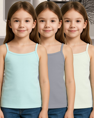 Aamarsh Camisole For Baby Girls(Multicolor, Pack of 3)