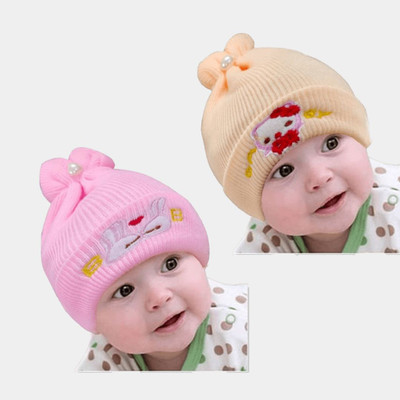 Nutan Kids Cap(Orange, Pink)