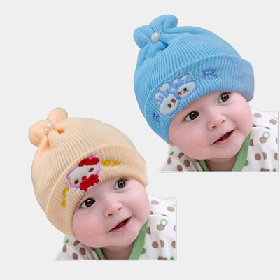 Nutan Kids Cap(Blue, Orange)