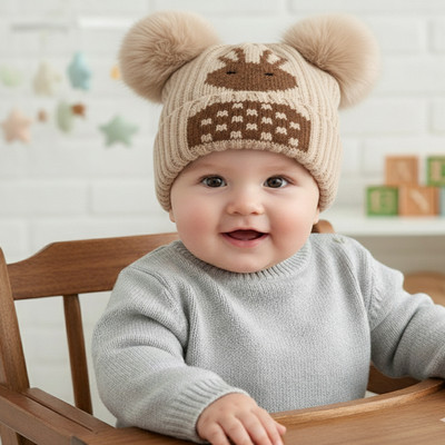 TRUE INDIAN Kids Cap(Beige)