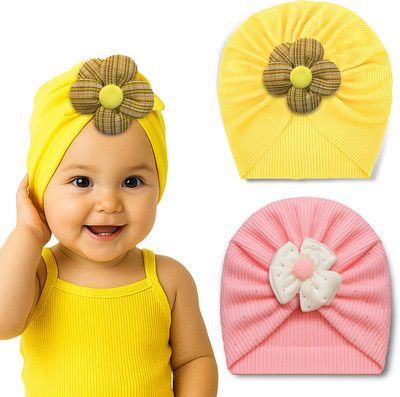Lykaa Kids Cap(Yellow, Pink)