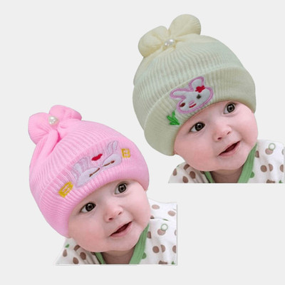 Nutan Kids Cap(Beige, Pink)