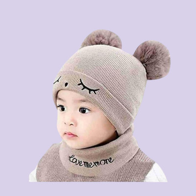 Nutan Kids Cap(Brown)