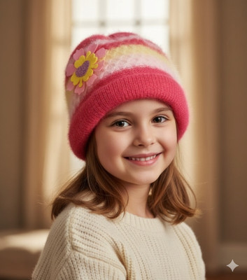 House of Raavi Kids Cap(Pink)