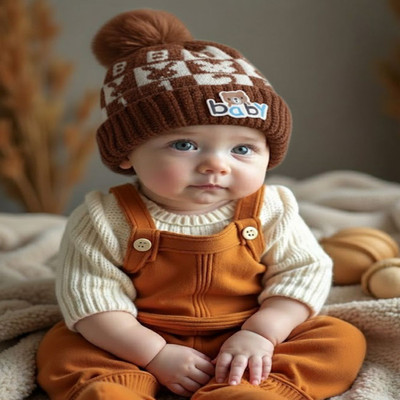 TRUE INDIAN Kids Cap(Brown)