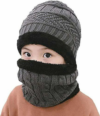 AA R HOSIERY Kids Cap(Black, Grey)