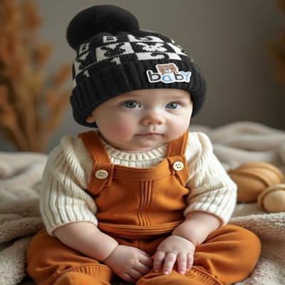 TRUE INDIAN Kids Cap(Black)